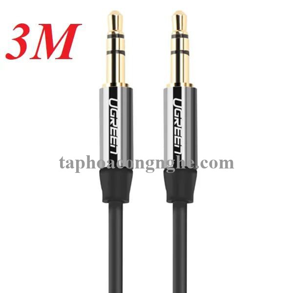 Ugreen 30555 3M màu Đen Cáp âm thanh 2 đầu 3.5mm dương mạ vàng AV139 30030555